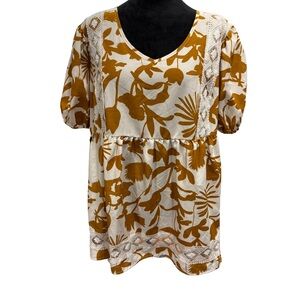 SHEIN Cream Short Sleeve Blouse